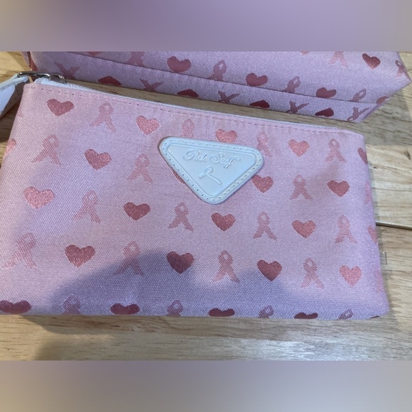 Pink Stuff wristlet bag with small bag. Breast cancer awareness design - Picture 7 of 7
